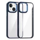For iPhone 14 Plus Kalebol Gold Shield PC Hybrid TPU Phone Case(Dark Blue) - 1