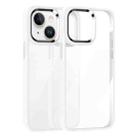 For iPhone 14 Kalebol Gold Shield PC Hybrid TPU Phone Case(White) - 1