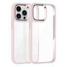 For iPhone 13 Pro Kalebol Gold Shield PC Hybrid TPU Phone Case(Pink) - 1