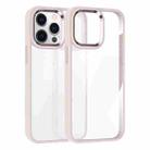 For iPhone 12 Pro Max Kalebol Gold Shield PC Hybrid TPU Phone Case(Pink) - 1