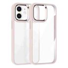For iPhone 12 Kalebol Gold Shield PC Hybrid TPU Phone Case(Pink) - 1