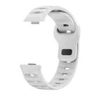 For Huawei Watch Fit 4 / Fit 4 Pro / Fit 3 Black Buckle Dotted Silicone Watch Band(White) - 2