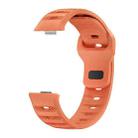 For Huawei Watch Fit 4 / Fit 4 Pro / Fit 3 Black Buckle Dotted Silicone Watch Band(Orange) - 2