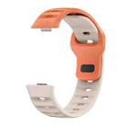 For Huawei Watch Fit 4 / Fit 4 Pro / Fit 3 Black Buckle Dotted Silicone Watch Band(Orange Starlight) - 2