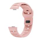 For Huawei Watch Fit 4 / Fit 4 Pro / Fit 3 Black Buckle Dotted Silicone Watch Band(Pink) - 2