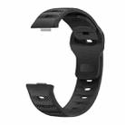 For Huawei Watch Fit 4 / Fit 4 Pro / Fit 3 Black Buckle Dotted Silicone Watch Band(Black) - 2