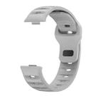 For Huawei Watch Fit 4 / Fit 4 Pro / Fit 3 Black Buckle Dotted Silicone Watch Band(Gray) - 2