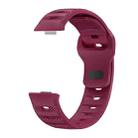 For Huawei Watch Fit 4 / Fit 4 Pro / Fit 3 Black Buckle Dotted Silicone Watch Band(Wine Red) - 2