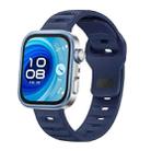 For Huawei Watch Fit 4 / Fit 4 Pro / Fit 3 Black Buckle Dotted Silicone Watch Band(Blue) - 1