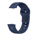 For Huawei Watch Fit 4 / Fit 4 Pro / Fit 3 Black Buckle Dotted Silicone Watch Band(Blue) - 2