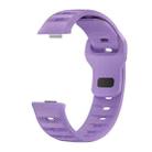 For Huawei Watch Fit 4 / Fit 4 Pro / Fit 3 Black Buckle Dotted Silicone Watch Band(Lilac) - 2