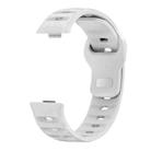 For Huawei Watch Fit 4 / Fit 4 Pro / Fit 3 Silver Buckle Dotted Silicone Watch Band(White) - 2