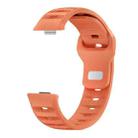 For Huawei Watch Fit 4 / Fit 4 Pro / Fit 3 Silver Buckle Dotted Silicone Watch Band(Orange) - 2