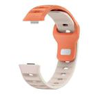 For Huawei Watch Fit 4 / Fit 4 Pro / Fit 3 Silver Buckle Dotted Silicone Watch Band(Orange Starlight) - 2