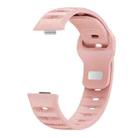 For Huawei Watch Fit 4 / Fit 4 Pro / Fit 3 Silver Buckle Dotted Silicone Watch Band(Pink) - 2