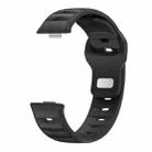For Huawei Watch Fit 4 / Fit 4 Pro / Fit 3 Silver Buckle Dotted Silicone Watch Band(Black) - 2