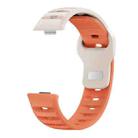 For Huawei Watch Fit 4 / Fit 4 Pro / Fit 3 Silver Buckle Dotted Silicone Watch Band(Starlight Orange) - 2