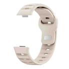 For Huawei Watch Fit 4 / Fit 4 Pro / Fit 3 Silver Buckle Dotted Silicone Watch Band(Starlight) - 2