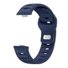 For Huawei Watch Fit 4 / Fit 4 Pro / Fit 3 Silver Buckle Dotted Silicone Watch Band(Blue) - 2