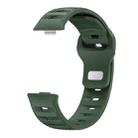 For Huawei Watch Fit 4 / Fit 4 Pro / Fit 3 Silver Buckle Dotted Silicone Watch Band(Green) - 2