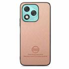 For Honor 400 Lite Global Twill Fabric Leather Skin Back Phone Case(Pink) - 2