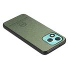 For Honor 400 Lite Global Twill Fabric Leather Skin Back Phone Case(Green) - 3