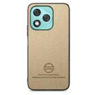 For Honor 400 Lite Global Twill Fabric Leather Skin Back Phone Case(Khaki) - 2