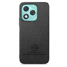 For Honor 400 Lite Global Twill Fabric Leather Skin Back Phone Case(Black) - 2