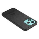 For Honor 400 Lite Global Twill Fabric Leather Skin Back Phone Case(Black) - 3