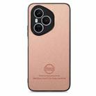 For Honor 400 Global Twill Fabric Leather Skin Back Phone Case(Pink) - 2