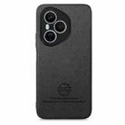 For Honor 400 Global Twill Fabric Leather Skin Back Phone Case(Black) - 2
