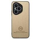For Honor 400 Pro Global Twill Fabric Leather Skin Back Phone Case(Khaki) - 2