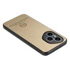 For Honor 400 Pro Global Twill Fabric Leather Skin Back Phone Case(Khaki) - 3