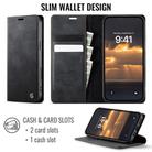 For iPhone 16 CaseMe 033 Calf Leather Lining Microfibre RFID Blocking Phone Case(Black) - 2