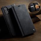 For iPhone 16 CaseMe 033 Calf Leather Lining Microfibre RFID Blocking Phone Case(Black) - 3