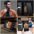 For iPhone 16 CaseMe 033 Calf Leather Lining Microfibre RFID Blocking Phone Case(Black) - 4