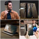 For iPhone 16 CaseMe 033 Calf Leather Lining Microfibre RFID Blocking Phone Case(Coffee) - 4