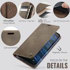 For iPhone 16 CaseMe 033 Calf Leather Lining Microfibre RFID Blocking Phone Case(Coffee) - 5