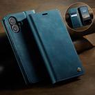 For iPhone 16 CaseMe 033 Calf Genuine Leather Lining Microfibre RFID Blocking Phone Case(Green) - 3