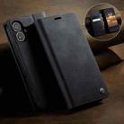 For iPhone 16 Plus CaseMe 033 Calf Leather Lining Microfibre RFID Blocking Phone Case(Black) - 3