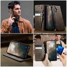 For iPhone 16 Plus CaseMe 033 Calf Leather Lining Microfibre RFID Blocking Phone Case(Coffee) - 4
