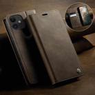 For iPhone 11 CaseMe 033 Calf Leather Lining Microfibre RFID Blocking Phone Case(Coffee) - 3