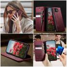For iPhone 11 CaseMe 033 Calf Leather Lining Microfibre RFID Blocking Phone Case(Red) - 4