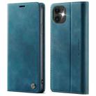 For iPhone 11 CaseMe 033 Calf Leather Lining Microfibre RFID Blocking Phone Case(Green) - 1