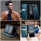 For iPhone 11 CaseMe 033 Calf Leather Lining Microfibre RFID Blocking Phone Case(Green) - 4