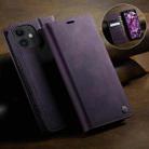 For iPhone 11 CaseMe 033 Calf Leather Lining Microfibre RFID Blocking Phone Case(Purple) - 3