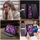 For iPhone 11 CaseMe 033 Calf Leather Lining Microfibre RFID Blocking Phone Case(Purple) - 4