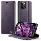For iPhone 11 Pro CaseMe 033 Calf Leather Lining Microfibre RFID Blocking Phone Case(Purple) - 1
