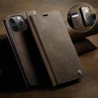 For iPhone 11 Pro Max CaseMe 033 Calf Leather Lining Microfibre RFID Blocking Phone Case(Coffee) - 3