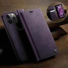 For iPhone 11 Pro Max CaseMe 033 Calf Leather Lining Microfibre RFID Blocking Phone Case(Purple) - 3